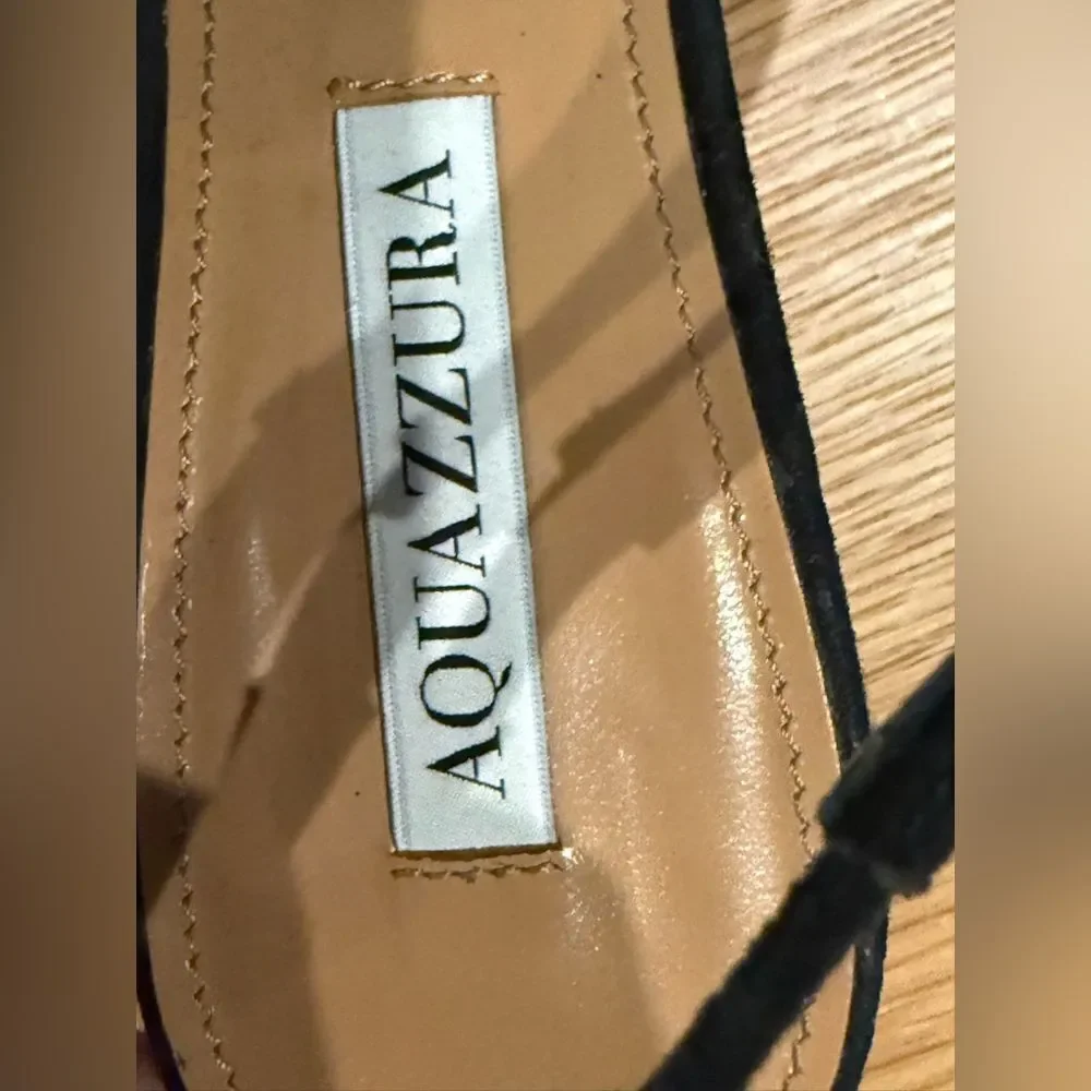 Aquazzura Love Me 45 Suede & Vinyl Slingback Pump - Picture 5 of 9